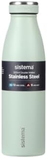 Sistema Hydrate Stainless Steel Water Bottle | 500 ml Leak-Proof Reusable