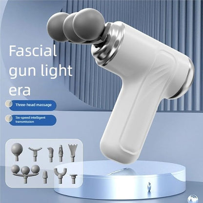 Le Ciel Mini Fascia Massage Gun – 3-Head Deep Tissue Muscle Massager | 6-Speed Intelligent Percussion Therapy for Neck