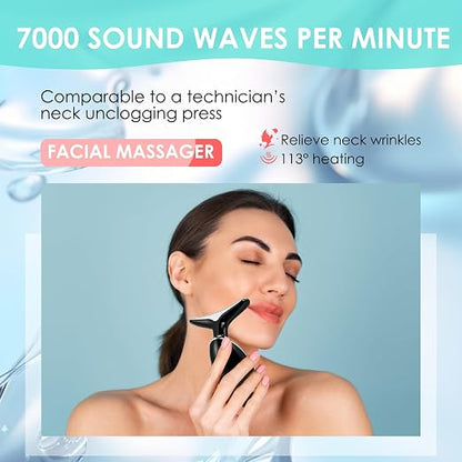 Le Ciel Henry's 7 LED Light Black Edition Vibration Facial and Neck Massager for Face, Neck