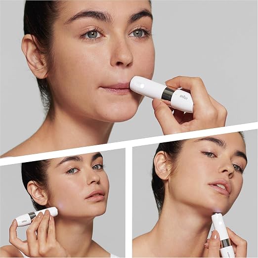 Braun Face Mini hair Remover FS1000 with Smartlight, White