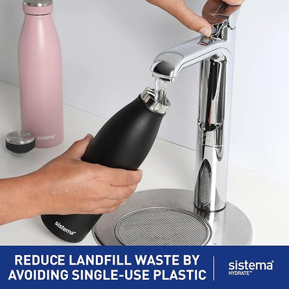 Sistema Hydrate Stainless Steel Water Bottle | 500 ml Leak-Proof Reusable
